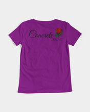 Load image into Gallery viewer, CONCRETE ROSE GOLD - PURPLE Women's V-Neck Tee