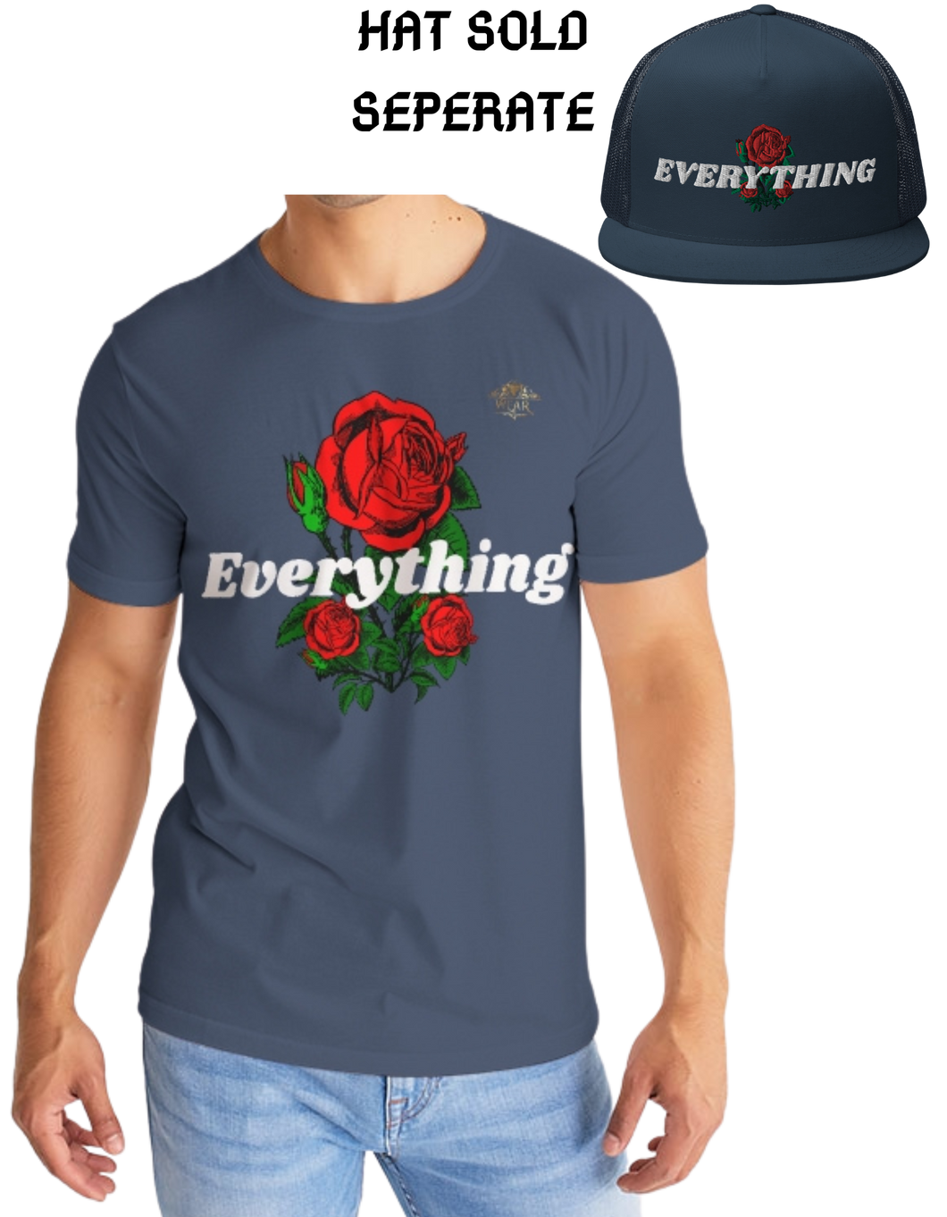 EVERYTHING ROSES LINK UP - NAVY BLUE Men's Tee
