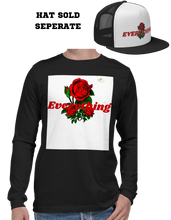 Load image into Gallery viewer, EVERYTHING ROSES 3.0 (Long sleeve Jersey T-Shirt)  - BLACK/WHITE/RED
