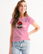 Load image into Gallery viewer, EVERYTHING ROSE 3 LINK UP WOMAN - PINK/WHITE Women&#39;s All-Over Print Tee
