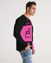 Load image into Gallery viewer, SF WEAR FLAVA - HOTPINK and BLACK Men&#39;s All-Over Print Long Sleeve Tee
