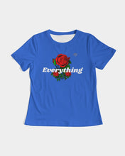 Load image into Gallery viewer, EVERYTHING ROSES 3 LINK UP WOMAN - BLUE/WHITE Women&#39;s All-Over Print Tee
