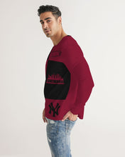 Load image into Gallery viewer, SF WEAR FLAVA  - BURGUNDY/BLACK Men&#39;s All-Over Print Long Sleeve Tee
