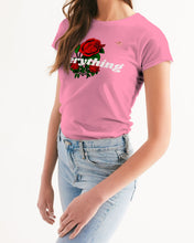 Load image into Gallery viewer, EVERYTHING ROSE 3 LINK UP WOMAN - PINK/WHITE Women&#39;s All-Over Print Tee
