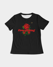 Load image into Gallery viewer, EVERYTHING ROSES 3 LINK UP - RED/BLACK Women&#39;s All-Over Print Tee
