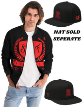 Load image into Gallery viewer, SF WEAR 1 LOGO JACKET - BLACK/RED Men&#39;s Bomber Jacket
