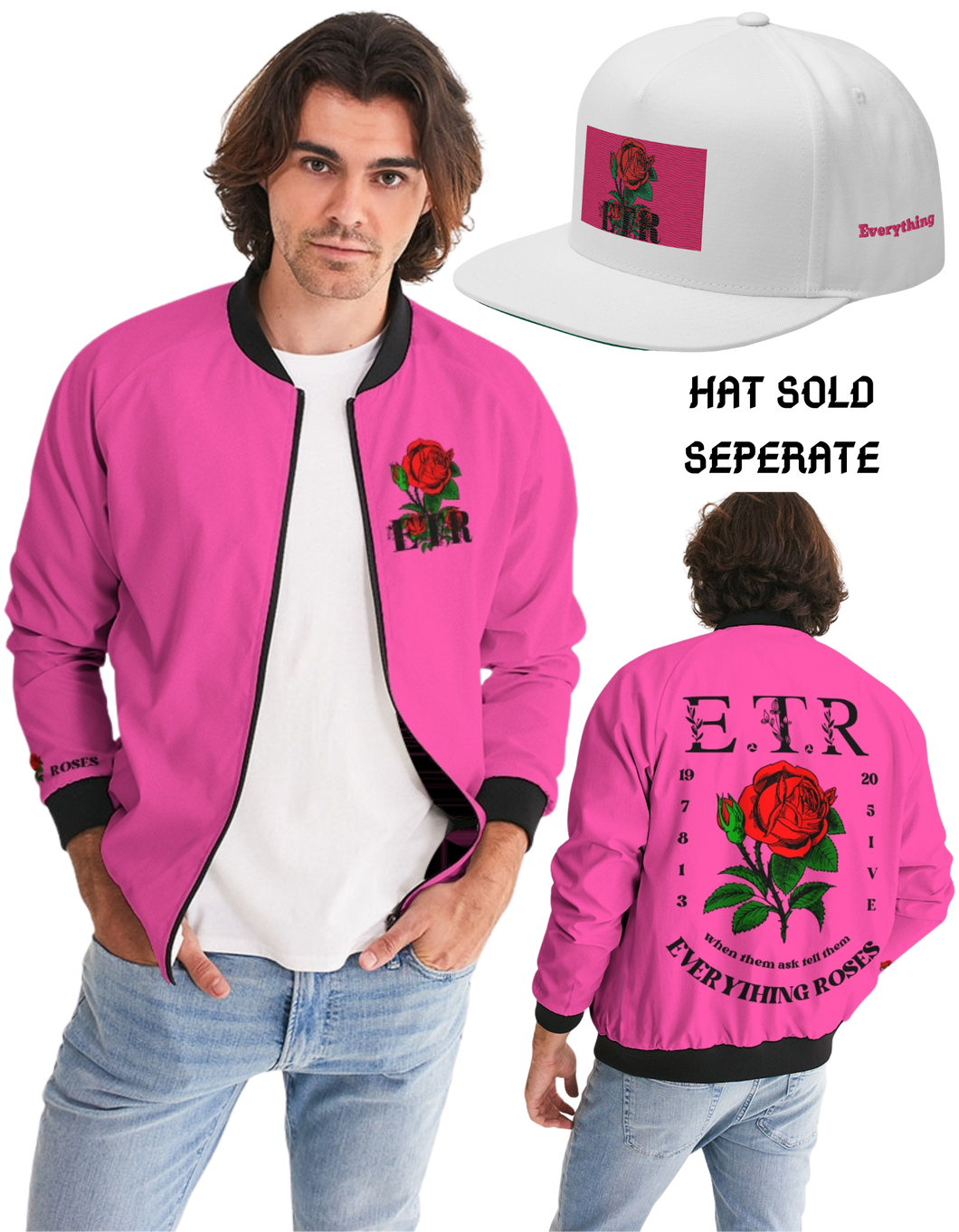 ETR 1 ROSE JACKET - PINK Men' Bomber Jacket