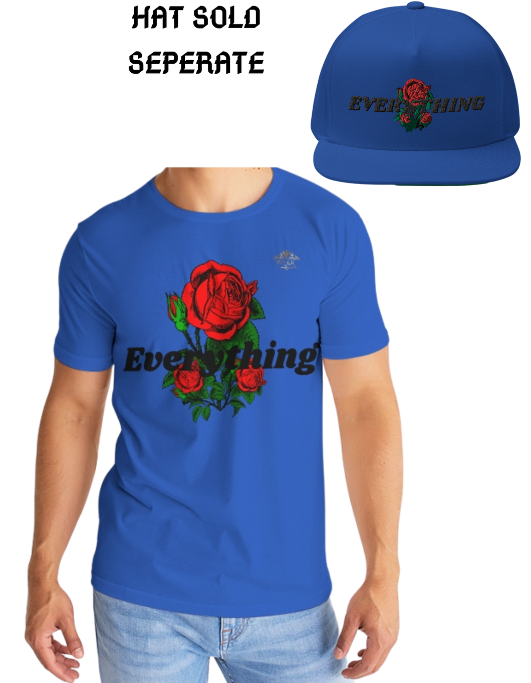 EVERYTHING ROSES 3.0 (T-SHIRT) - BLUE/BLACK Men's All-Over Print Tee