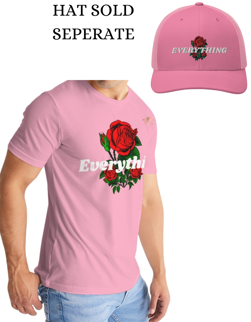 EVERYTHING ROSES 3 LINK UP - PINK Men's T-SHIRT