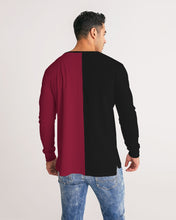 Load image into Gallery viewer, SF WEAR FLAVA  - BURGUNDY/BLACK Men&#39;s All-Over Print Long Sleeve Tee
