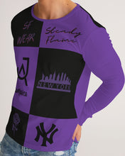 Load image into Gallery viewer, 663399 court purple Men&#39;s All-Over Print Long Sleeve Tee
