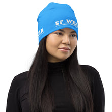 Load image into Gallery viewer, SF WEAR 5STAR - LIGHT Blue All-Over Print Beanie
