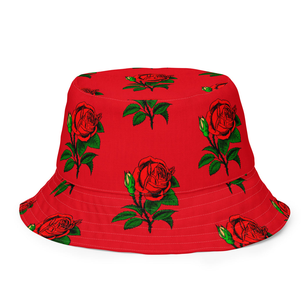 Fully Roses bucket hat - Red/Gold