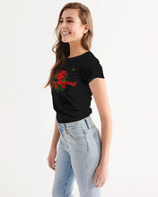 Load image into Gallery viewer, EVERYTHING ROSES 3 LINK UP - RED/BLACK Women&#39;s All-Over Print Tee
