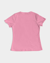 Load image into Gallery viewer, EVERYTHING ROSE 3 LINK UP WOMAN - PINK/WHITE Women&#39;s All-Over Print Tee
