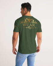 Load image into Gallery viewer, SF WEAR PLAIN T-SHIRT - NAVY GREEN Men&#39;s All-Over Print Tee
