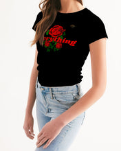 Load image into Gallery viewer, EVERYTHING ROSES 3 LINK UP - RED/BLACK Women&#39;s All-Over Print Tee
