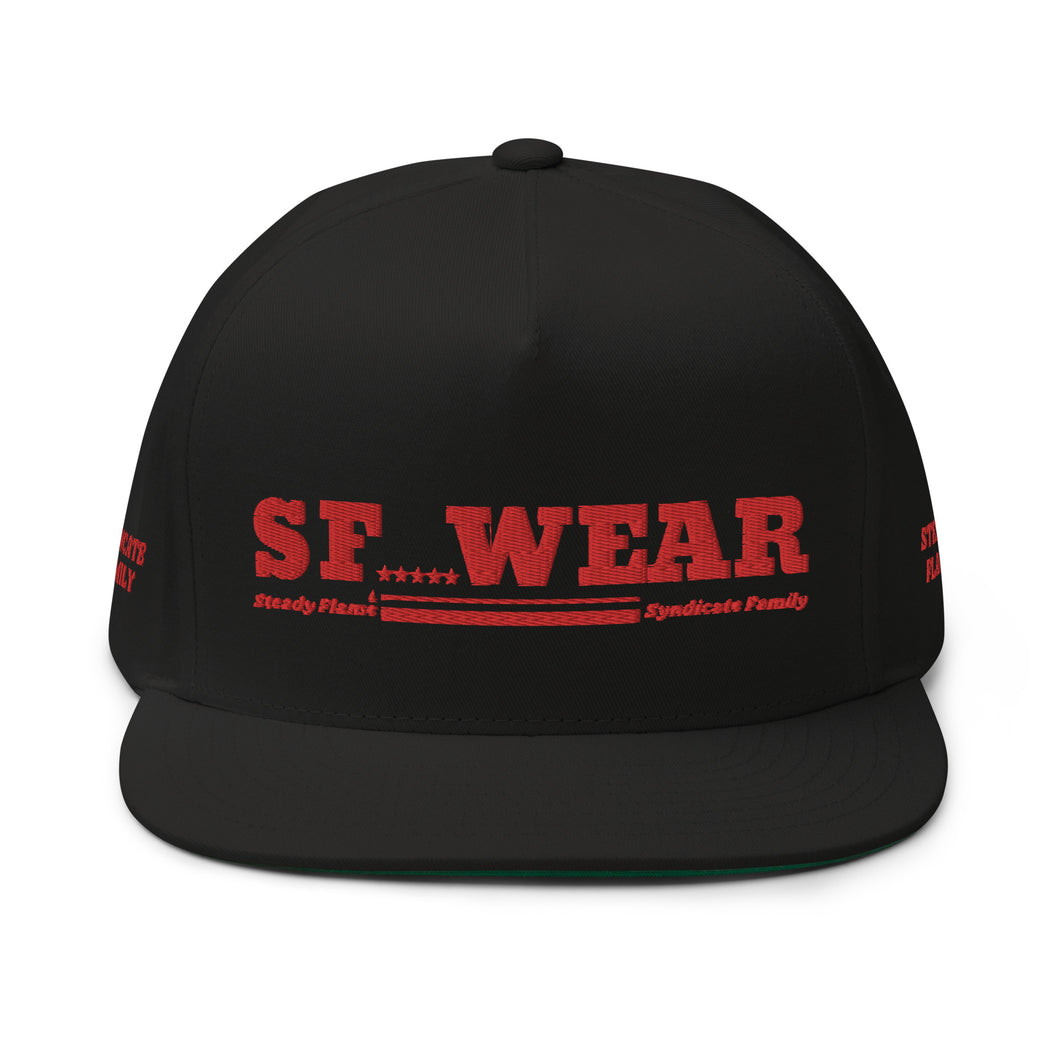 SF WEAR SNAPBACK - BLACK/RED