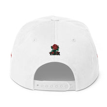 Load image into Gallery viewer, ETR 1 ROSE HAT - WHITE/RED Flat Bill Cap
