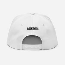 Load image into Gallery viewer, REFUGEES 2.0 HAT - WHITE Flat Bill Cap
