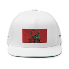 Load image into Gallery viewer, ETR 1 ROSE HAT - WHITE/RED Flat Bill Cap
