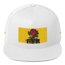 Load image into Gallery viewer, ETR 1 ROSE HAT - WHITE/BLUE Flat Bill Cap
