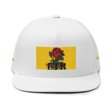 Load image into Gallery viewer, ETR 1 ROSE HAT - WHITE/BLUE Flat Bill Cap
