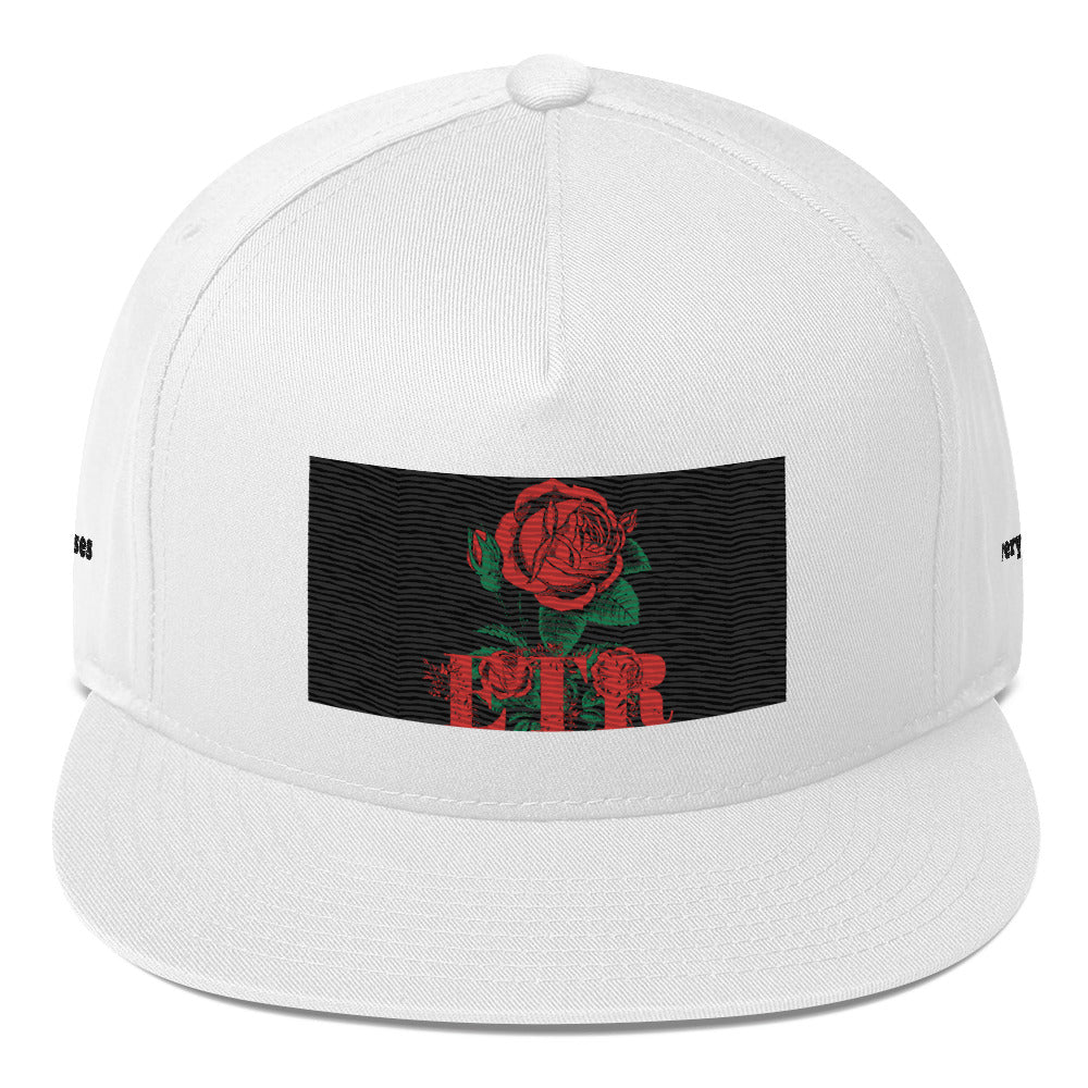 ETR HAT - WHITE/BLACK/RED Flat Bill Cap