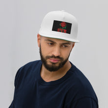 Load image into Gallery viewer, ETR HAT - WHITE/BLACK/RED Flat Bill Cap
