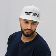 Load image into Gallery viewer, REFUGEES 2.0 HAT - WHITE Flat Bill Cap
