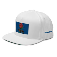 Load image into Gallery viewer, ETR 1 ROSE HAT - WHITE/BLUE Flat Bill Cap
