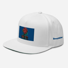 Load image into Gallery viewer, ETR 1 ROSE HAT - WHITE/BLUE Flat Bill Cap
