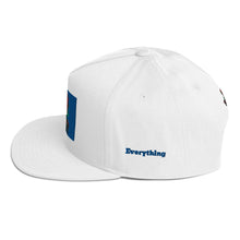 Load image into Gallery viewer, ETR 1 ROSE HAT - WHITE/BLUE Flat Bill Cap
