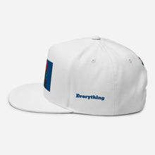 Load image into Gallery viewer, ETR 1 ROSE HAT - WHITE/BLUE Flat Bill Cap
