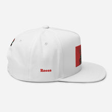 Load image into Gallery viewer, ETR 1 ROSE HAT - WHITE/RED Flat Bill Cap
