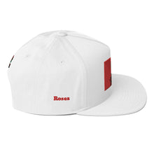 Load image into Gallery viewer, ETR 1 ROSE HAT - WHITE/RED Flat Bill Cap
