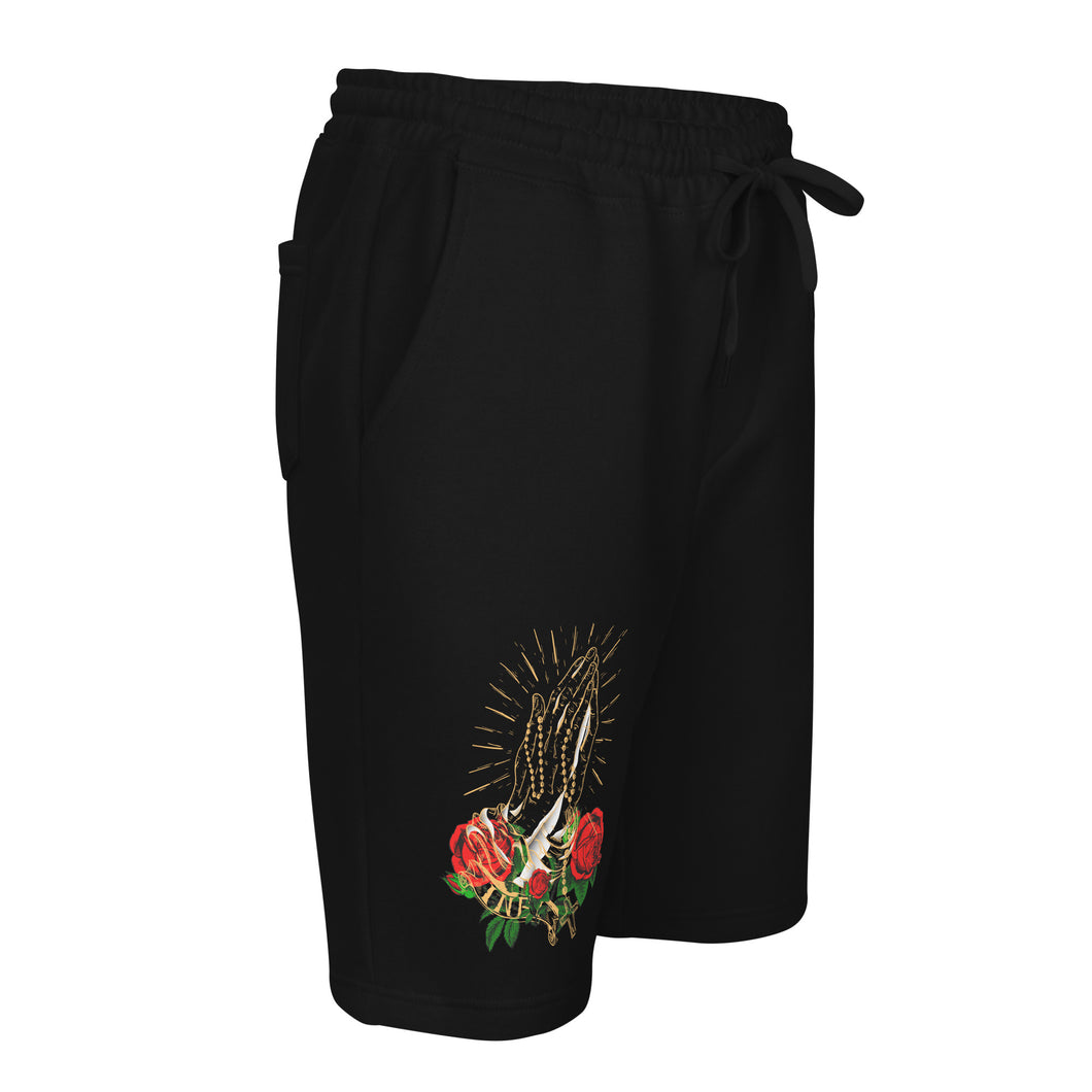 Rosary Fleece Shorts - Black