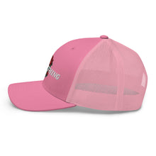 Load image into Gallery viewer, EVERYTHING ROSES 3 LINK UP Trucker hat  - Pink/White
