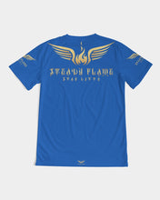 Load image into Gallery viewer, STEADY FLAME GOLD-BLUE Men&#39;s Tee
