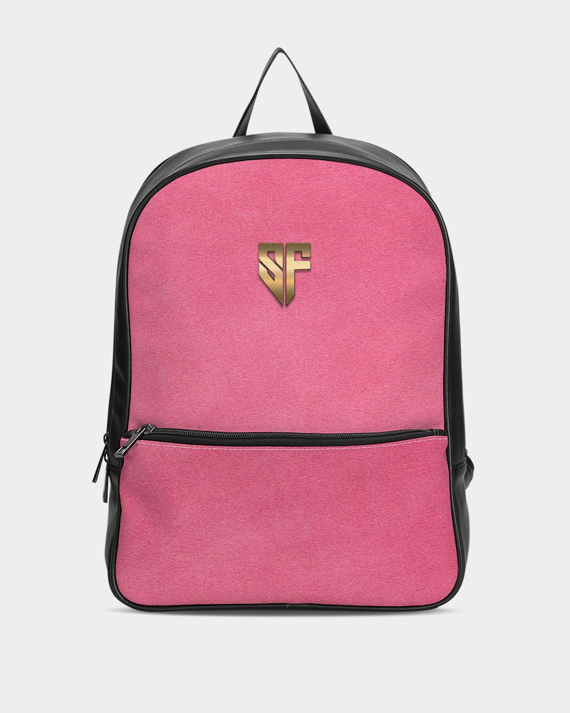 SF LEATHER BACKPACK PINK Classic Faux Leather Backpack