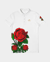 Load image into Gallery viewer, SF ROSE POL0  - WHITE Men&#39;s Slim Fit Short Sleeve Polo
