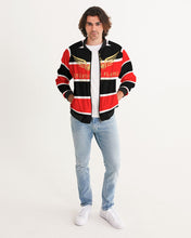 Load image into Gallery viewer, 13 (STEADY FLAME 3 TONE) - RED/BLACK/WHITE Men&#39;s Bomber Jacket
