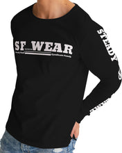 Load image into Gallery viewer, SF WEAR 5STAR LONGSLEEVE - PITCH BLACK/WHITE Men&#39;s All-Over Print Long Sleeve Tee
