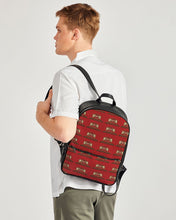 Load image into Gallery viewer, STEADYFAME  LEAUTHER BACKPACK - RED Classic Faux Leather Backpack
