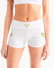 Load image into Gallery viewer, SF FLY - WHITE GOLD Women&#39;s Mid-Rise Yoga Shorts
