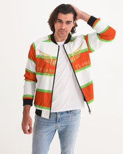 Load image into Gallery viewer, MJ1-2.0 (STEADY FLAME 3 TONE )- ORANGE/WHITE/SHOCKING GREEN Men&#39;s Bomber Jacket

