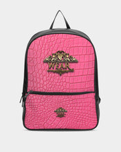 Load image into Gallery viewer, SF LEATHER BACKPACK - PINK Classic Faux Leather Backpack
