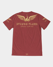 Load image into Gallery viewer, STEADY FLAME GOLD-BURGUNDY Men&#39;s Tee
