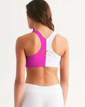 Load image into Gallery viewer, SF WEAR 2 TONE Athletic Wear - Hot Pink/White Women&#39;s Seamless Sports Bra
