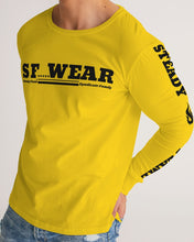 Load image into Gallery viewer, SF WEAR 5STAR LONGSLEEVE - YELLOW Men&#39;s All-Over Print Long Sleeve Tee
